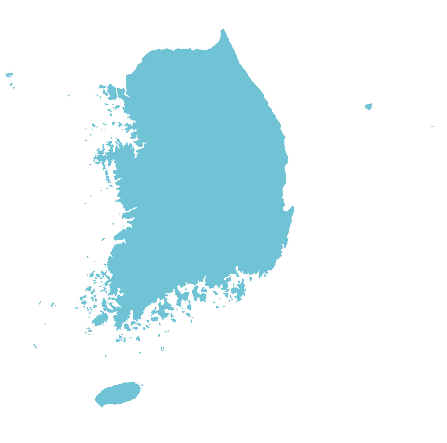 남한지도 일러스트 Ai - South Korea Map - Urbanbrush