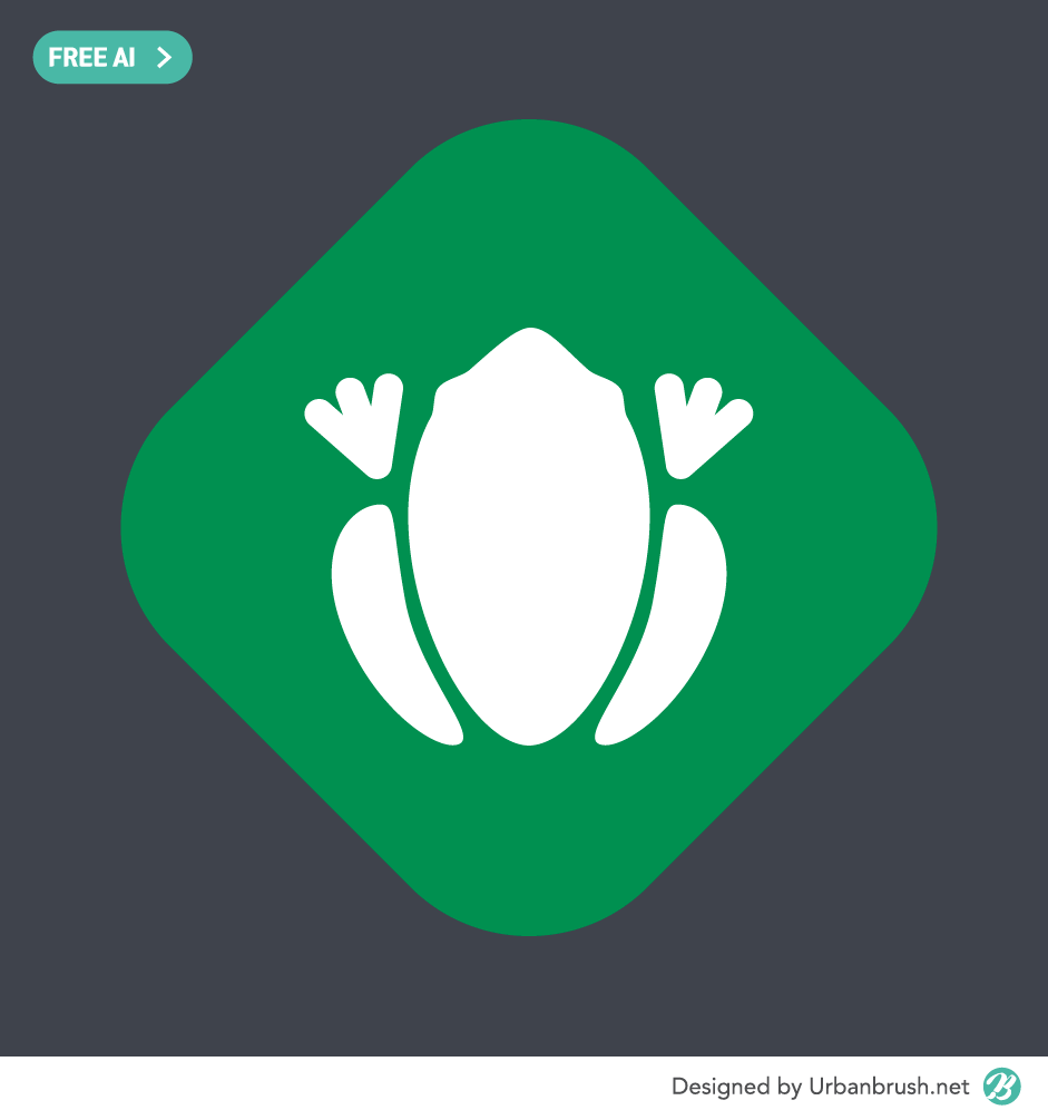 개구리 로고 일러스트 Ai 무료다운로드 - Free Frog Logo - Urbanbrush
