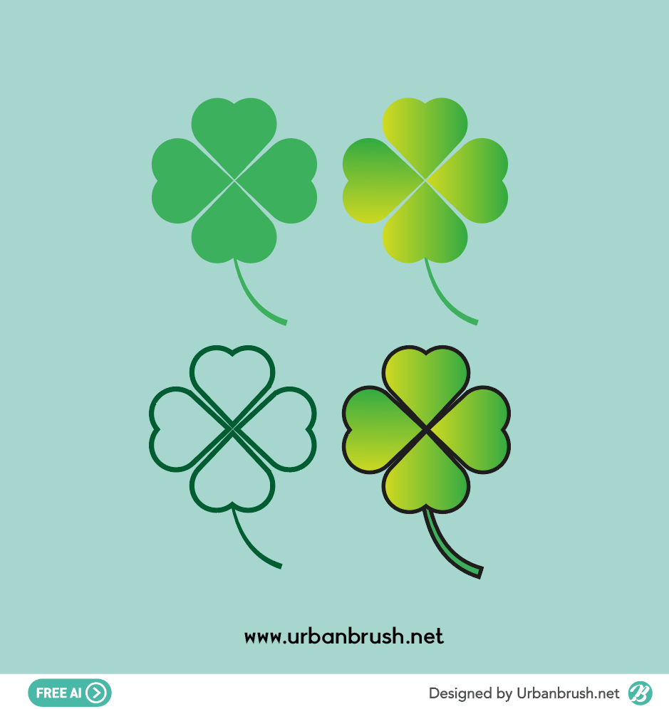 4 leaf clover Vectors & Illustrations for Free Download