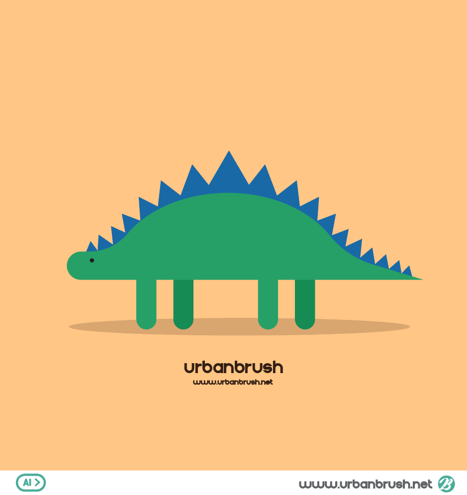 공룡 일러스트 Ai 무료다운로드 Free Dinosaurs Illustration - Urbanbrush