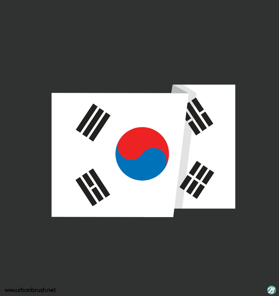 태극기 일러스트 Ai 무료다운로드 Free Korean Flag Vector Download - Urbanbrush