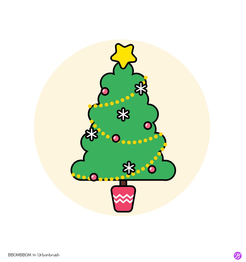 크리스마스 트리 일러스트 Ai 무료다운로드 Free Vector Christmas Tree - Urbanbrush