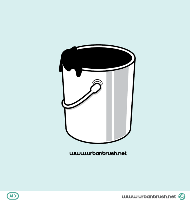 paint bucket illustration free vector download - Urbanbrush ENG