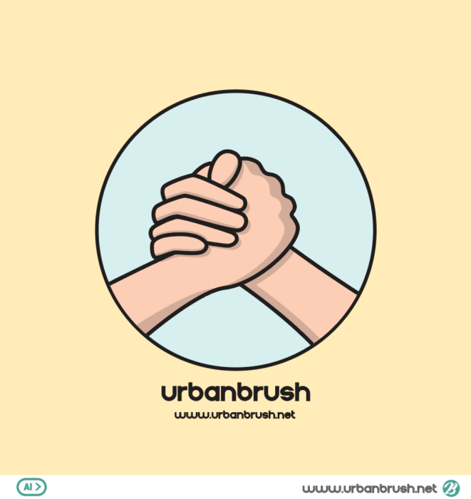Arm Wrestling Illustration vector file free download - Urbanbrush ENG