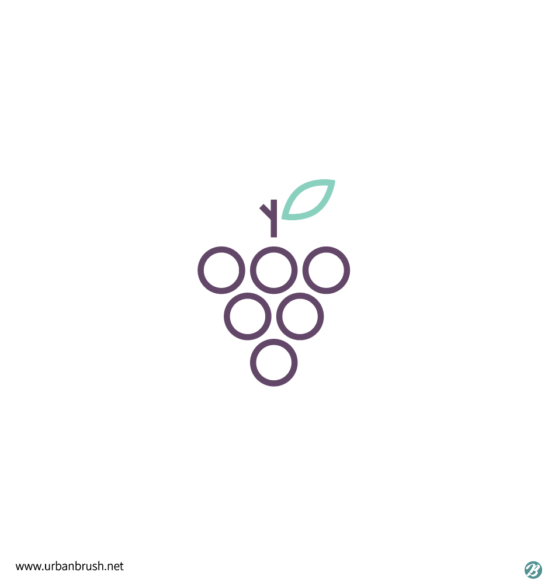 Grape Logo vector Design Download  illustrations vector file