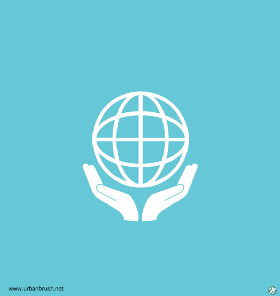 Earth protection logo illustration vector Design Download  vector file