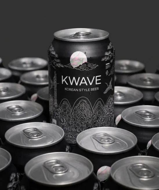 Korean Traditional Style Beer Can Packaging Design – Modern Interpretation of Irworobongdo & Mother-of-Pearl (Najon) Art