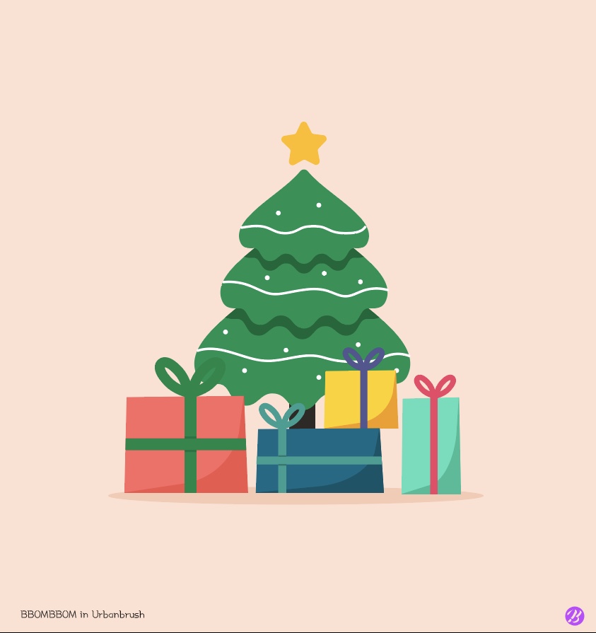 크리스마스 선물 일러스트 Ai 무료다운로드 Free Download Christmas Gifts Vector - Urbanbrush