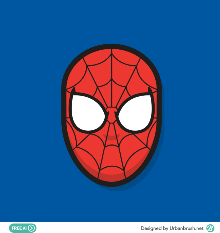 스파이더맨 마스크 일러스트 백터 ai 다운로드 spiderman mask - 어반브러시