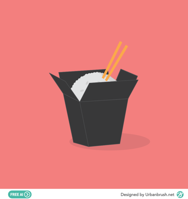Cup Rice Vector 컵밥 일러스트 백터 ai 다운로드 cup rice vector - 어반브러시