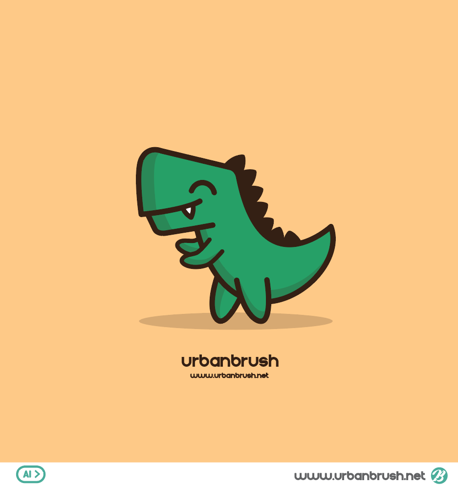 공룡 캐릭터 일러스트 Ai 무료다운로드 Free Dinosaurs Illustration - Urbanbrush