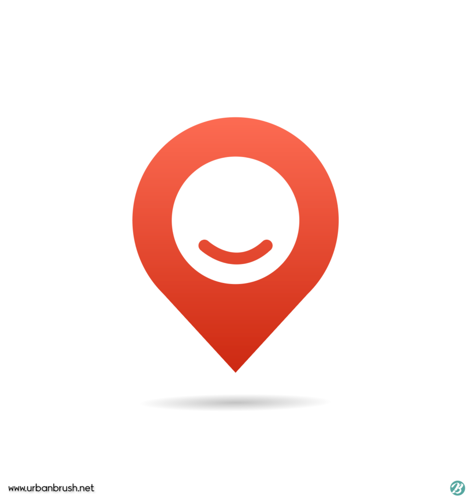 스마일 위치 아이콘 ai 무료일러스트 free smile location icon Urbanbrush