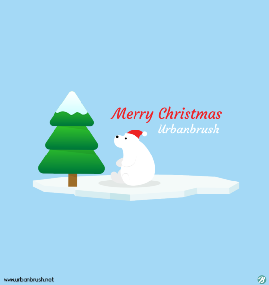 북극곰 크리스마스 카드