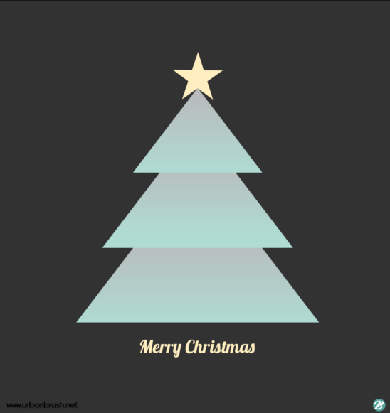 크리스마스트리 카드 일러스트