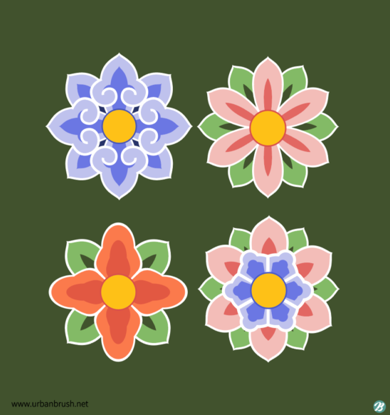 단청문양 일러스트 전통