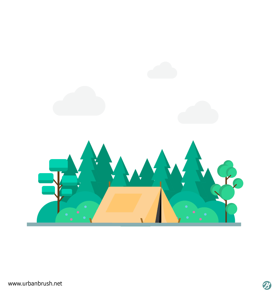 キャンプイラストai無料ダウンロードfree Camping Vector Image Urbanbrush