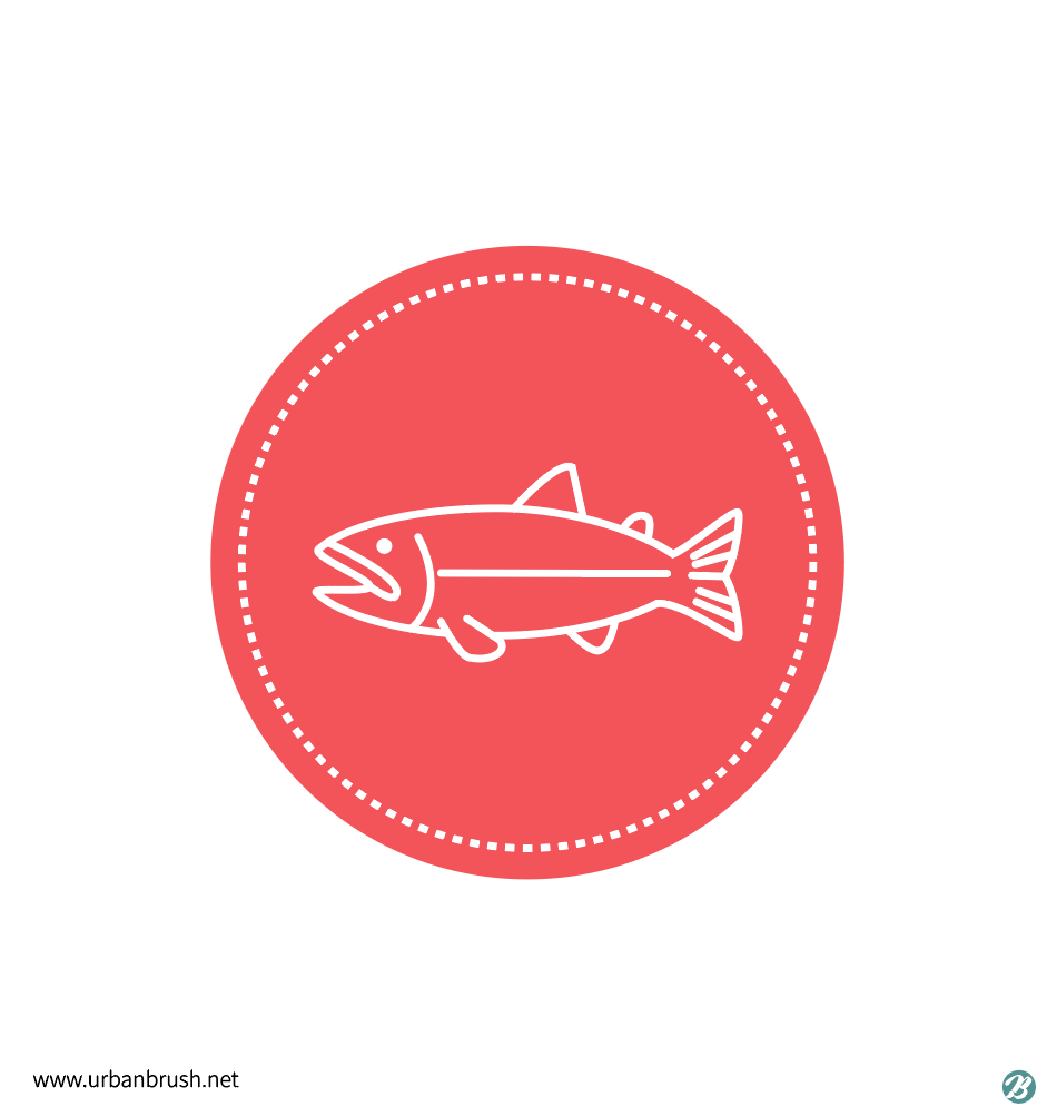 サーモンのアイコンイラストai無料ダウンロード Free Salmon Icon Urbanbrush
