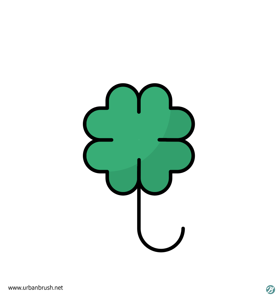 四つ葉のクローバーイラストai無料ダウンロード Free Four Leaf Clover Image Urbanbrush