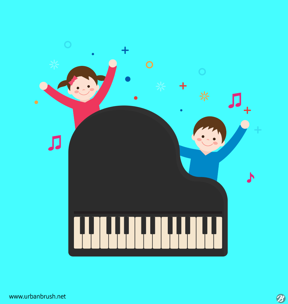 ピアノ教育イラストai無料ダウンロードfree Piano Education Vector Urbanbrush