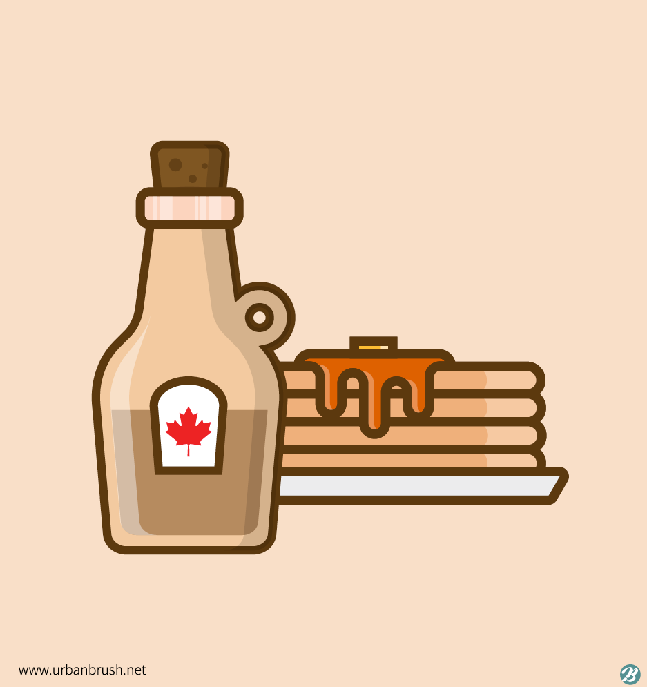 パンケーキメープルシロップイラストai無料ダウンロード Pancake Maple Syrup Urbanbrush