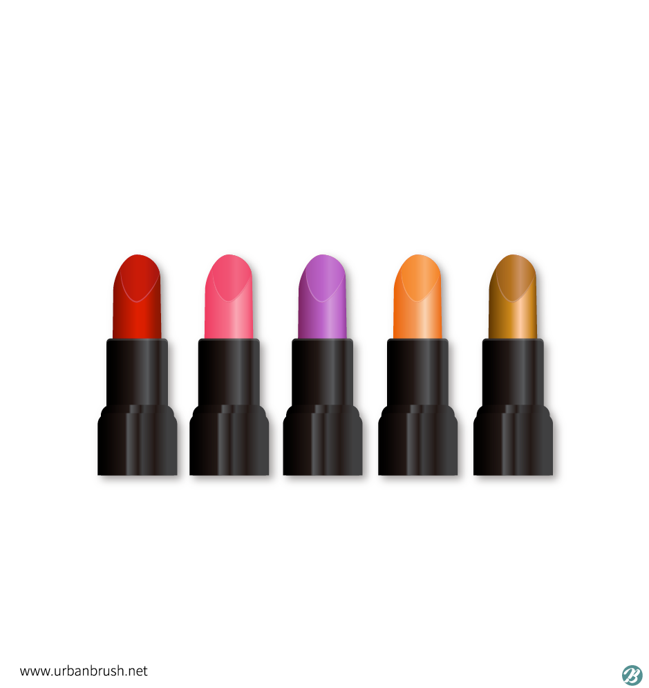 口紅イラストai無料ダウンロード Free Lipstick Color Vector Urbanbrush