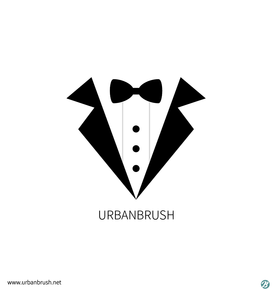 タキシードロゴイラストai無料ダウンロード Free Tuxedo Logo Urbanbrush