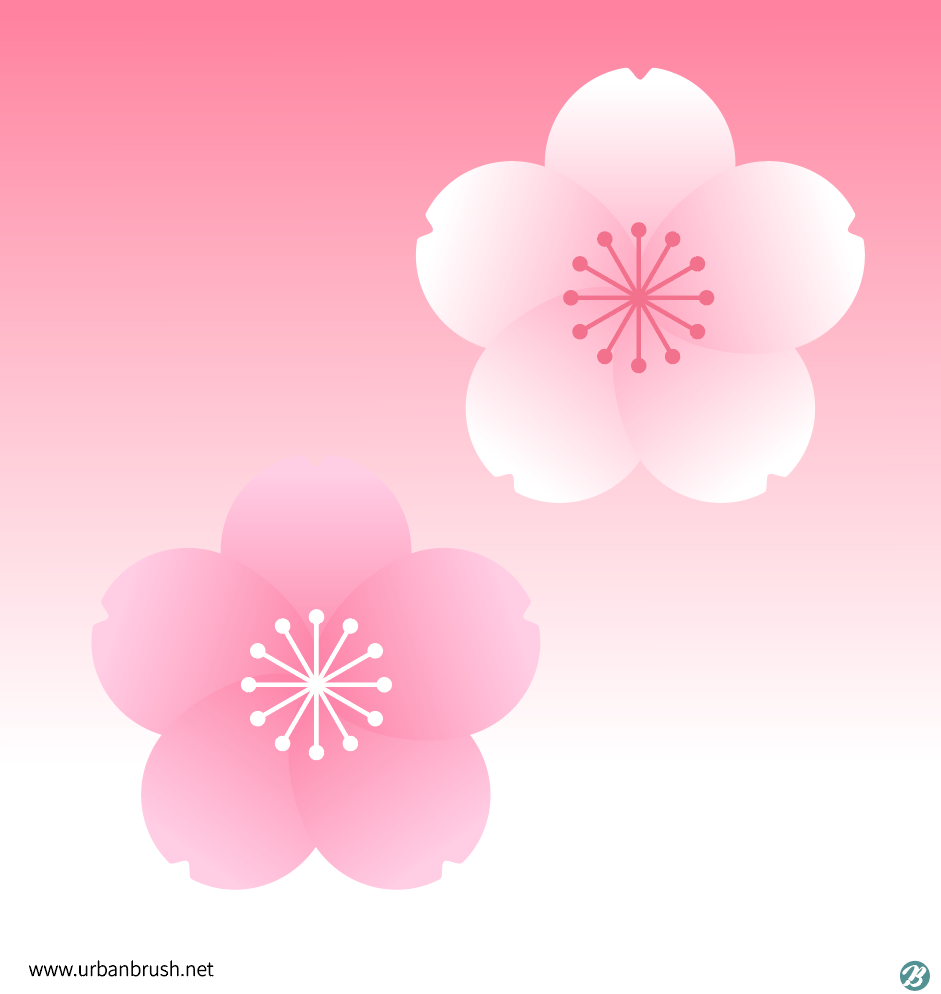 벚꽃 일러스트 Ai 무료다운로드 Free Cherry Blossom Illustration - Urbanbrush