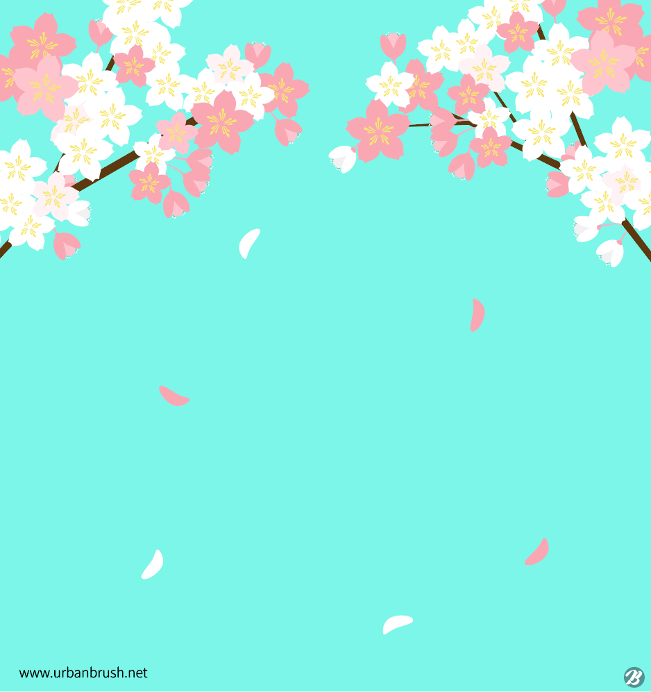 벚꽃 배경 일러스트 Ai 무료다운로드 Free Cherry Blossom Background - Urbanbrush