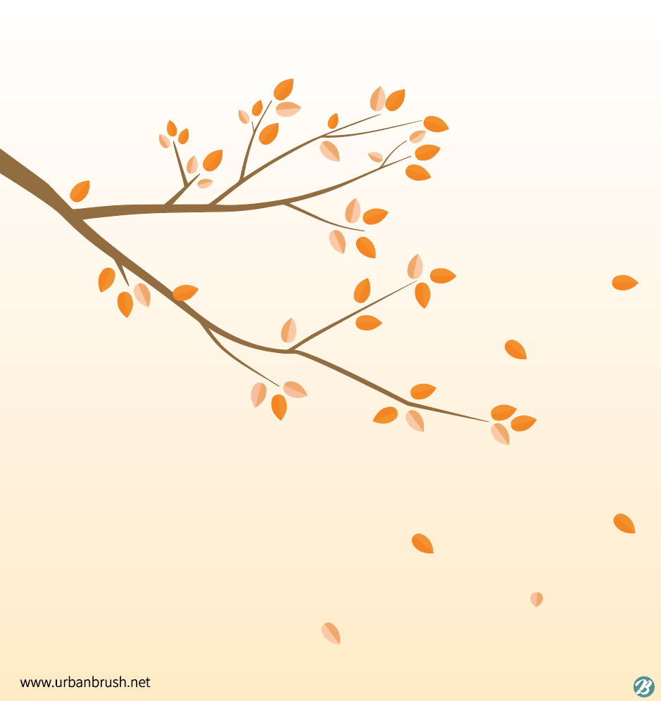 가을 나무 일러스트 Ai 무료다운로드 Free Autumn Tree Illustration - Urbanbrush