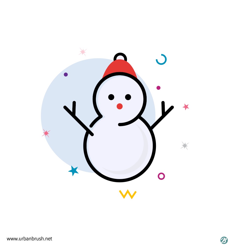 눈사람 일러스트 Ai 무료다운로드 Free Download Snowman Vector - Urbanbrush