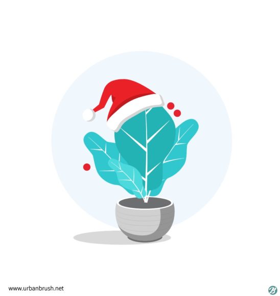 크리스마스 화분 배경