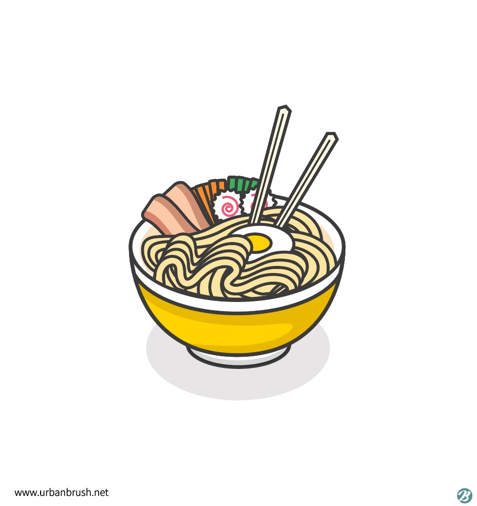 국수 라면 일러스트 Ai 다운로드 Download Noodle Ramen Vector - Urbanbrush