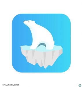 빙하 곰 일러스트