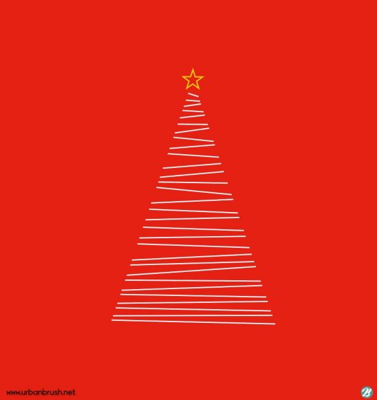 성탄트리 카드 일러스트