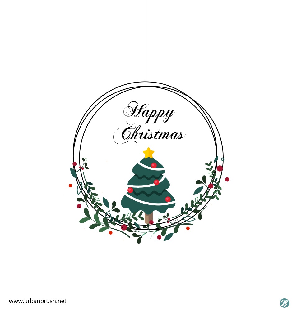 크리스마스 화환트리 카드