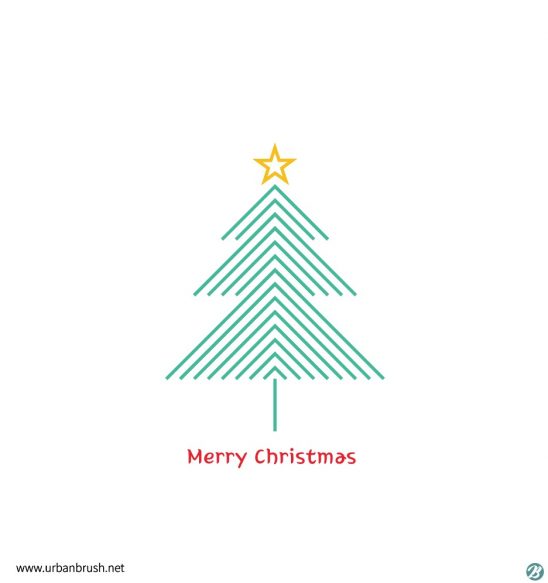 성탄트리 카드 일러스트