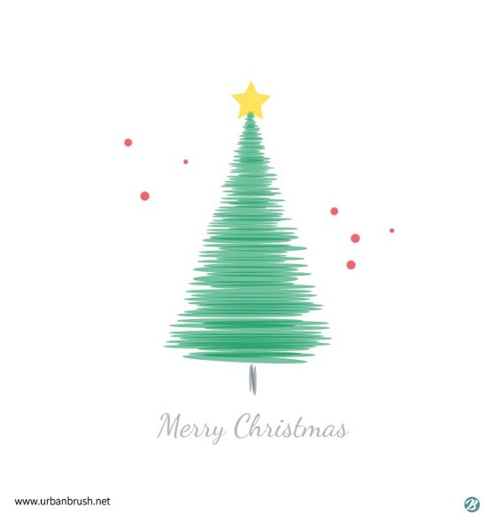 성탄트리 카드 일러스트