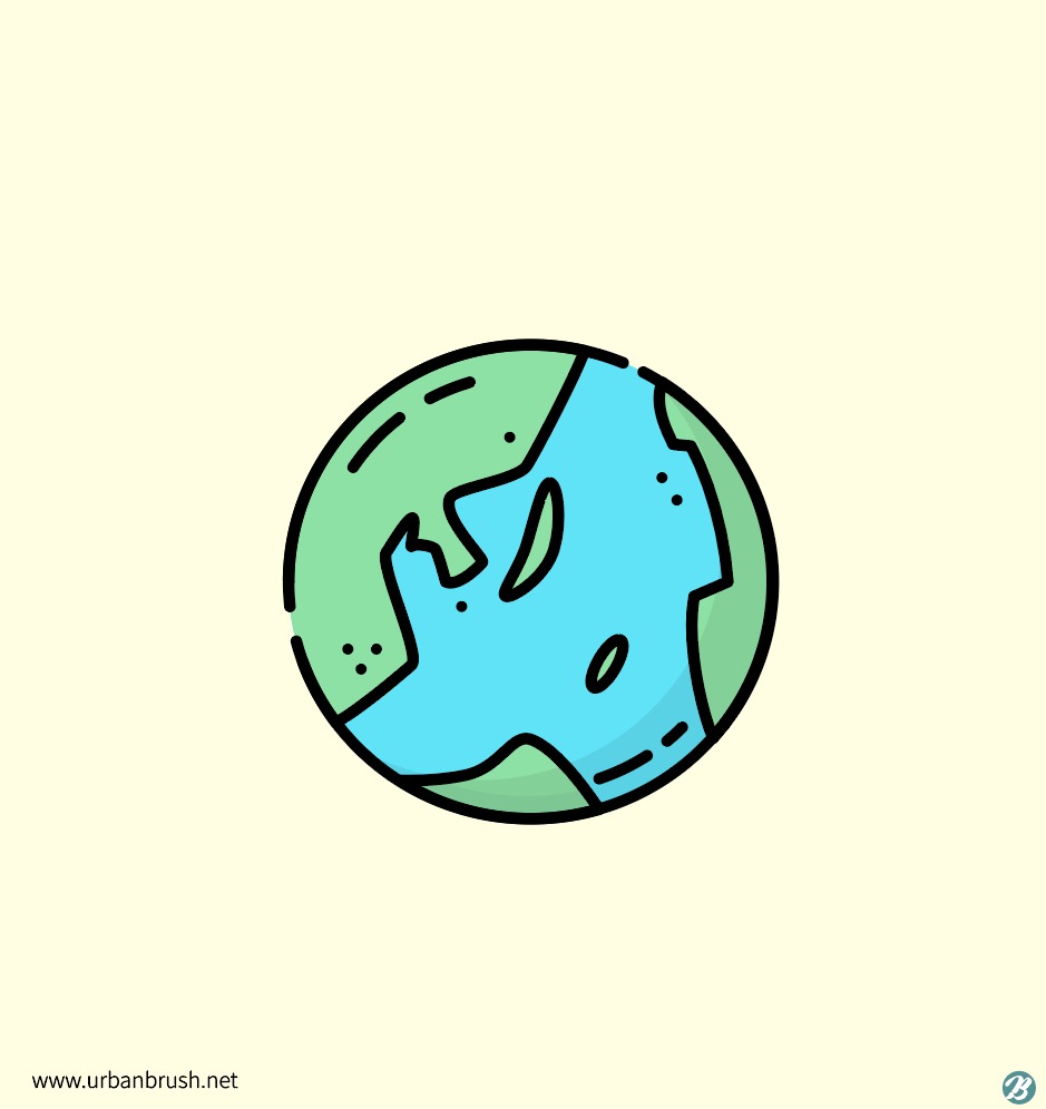 지구 일러스트 Ai 다운로드 Download Earth Vector - Urbanbrush
