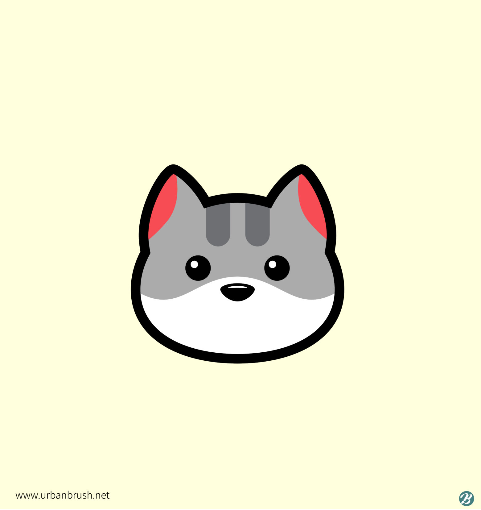 고양이 얼굴 일러스트 Ai 다운로드 Download Cat Face Illustration - Urbanbrush
