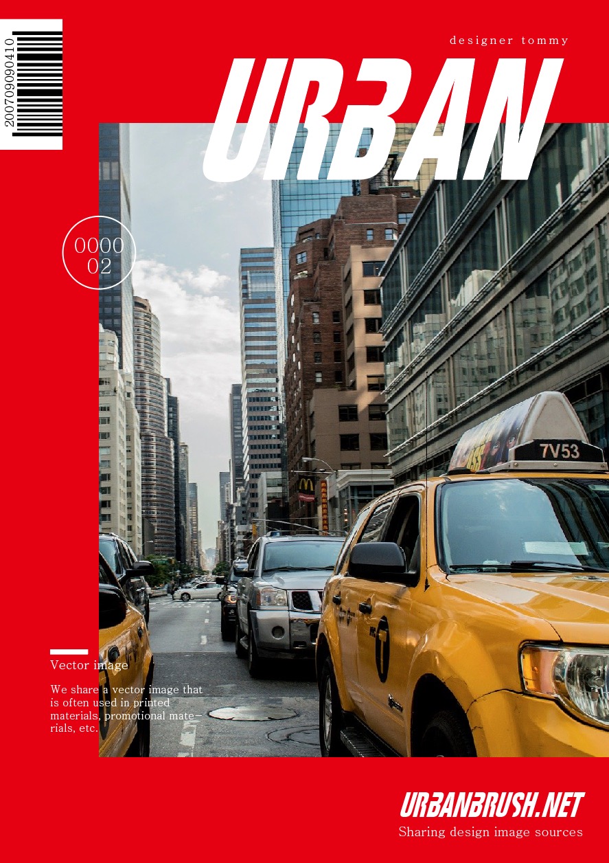 잡지 표지 일러스트 Ai 다운로드 Download Magazine Cover Vector - Urbanbrush
