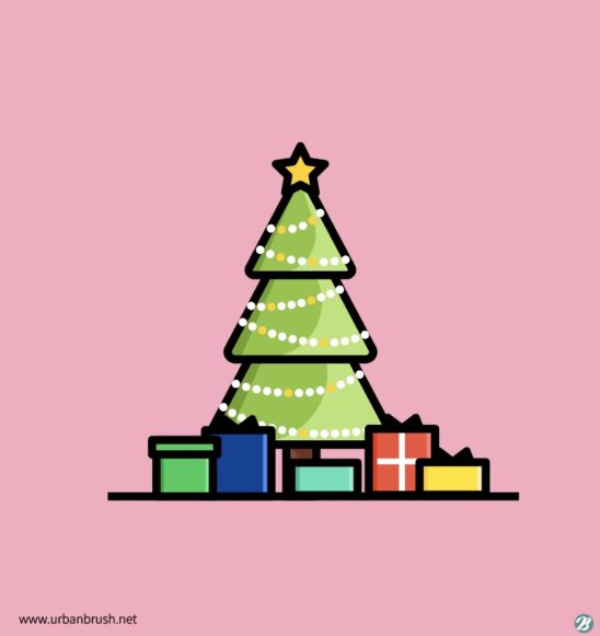 크리스마스 선물 배경