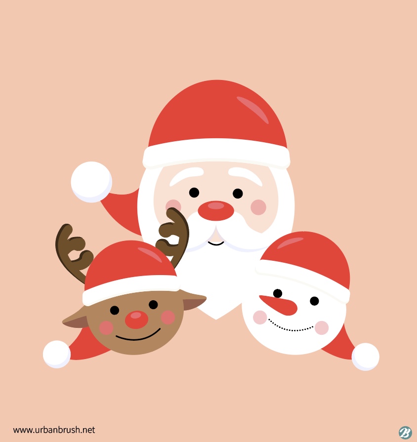 크리스마스 캐릭터 일러스트 Ai 다운로드 Download Character Christmas Vector - Urbanbrush
