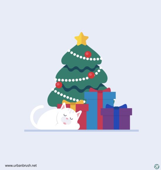 크리스마스 트리 고양이