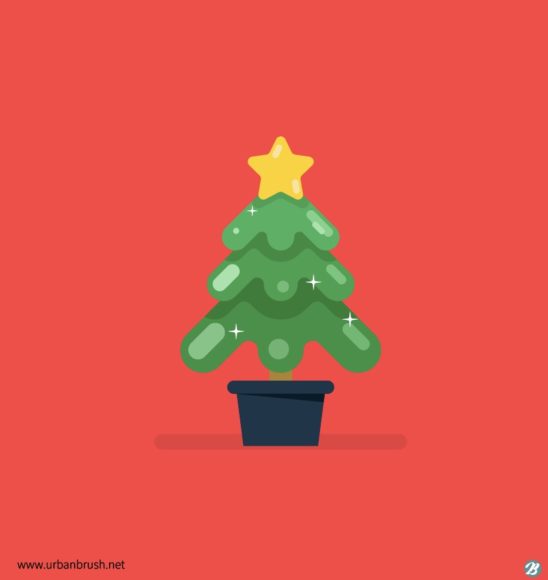 크리스마스 화분 배경