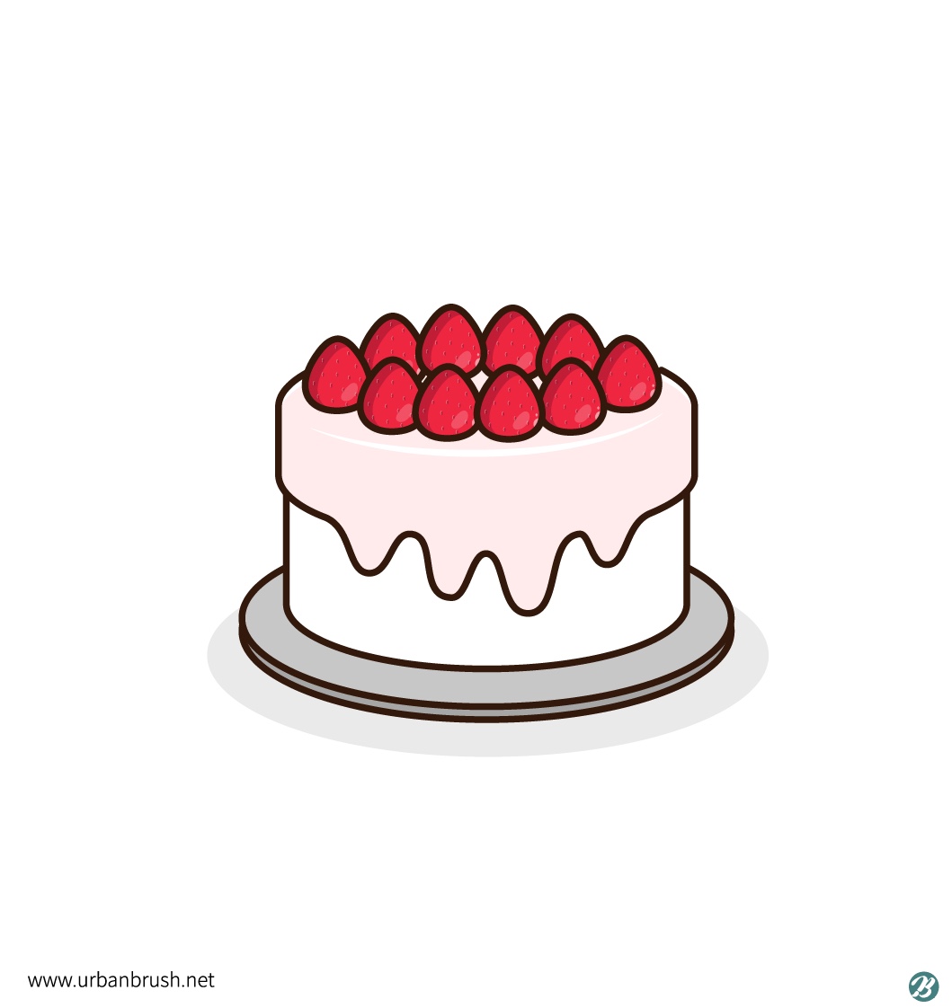 딸기 케익 일러스트 Ai 무료 다운로드 Download Strawberry Cake Vector - Urbanbrush -