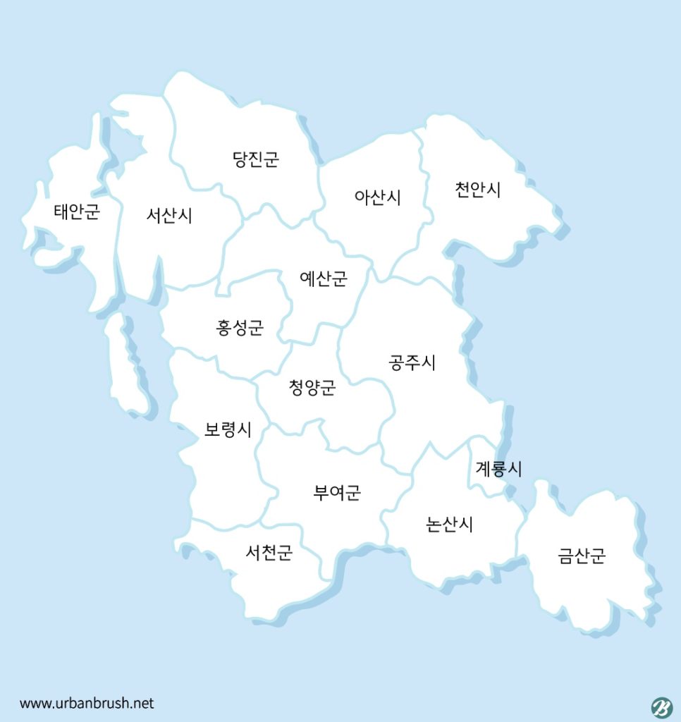 충청남도 충남 지도