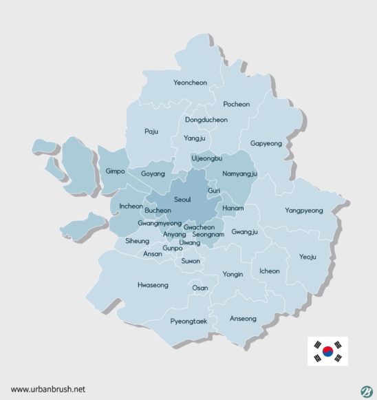 수도권 지도 (영문)