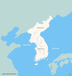 한반도 강 지도