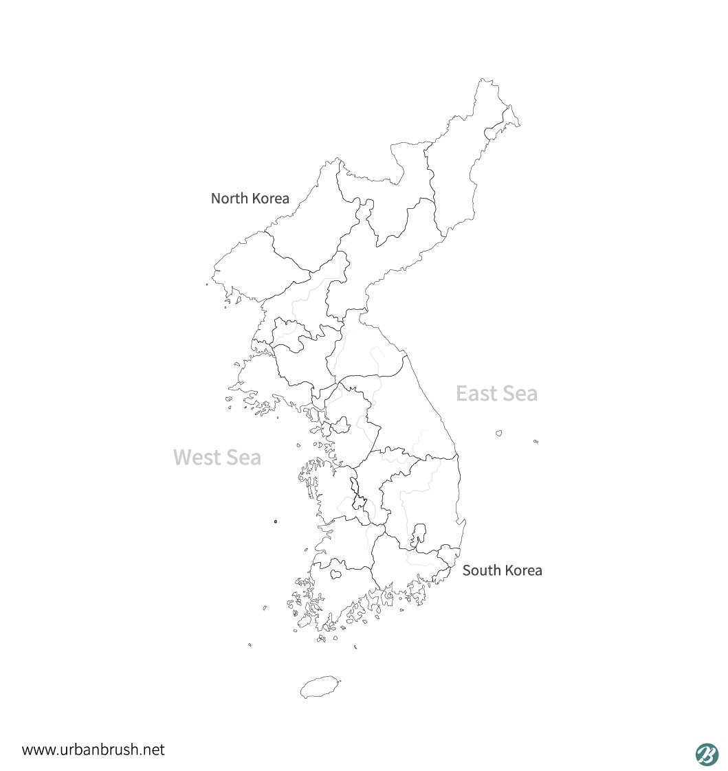 한반도 구역 지도
