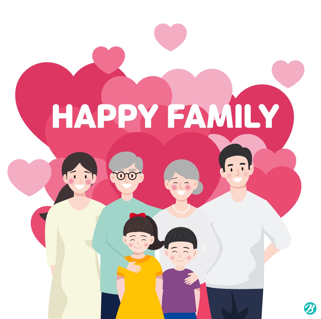 가족 사랑 일러스트 Ai 다운로드 Download Family Love Image Vector - Urbanbrush